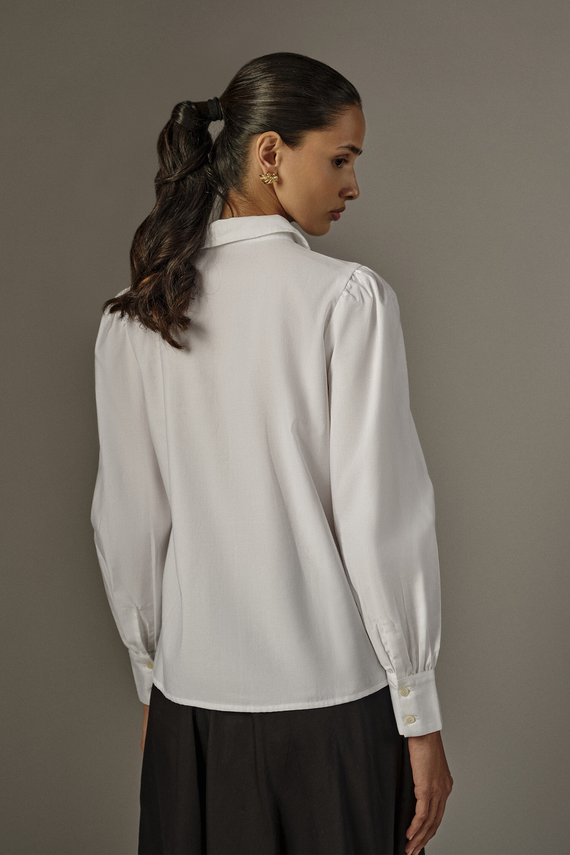 Full-Sleeves Cotton Shirt, White, image 5